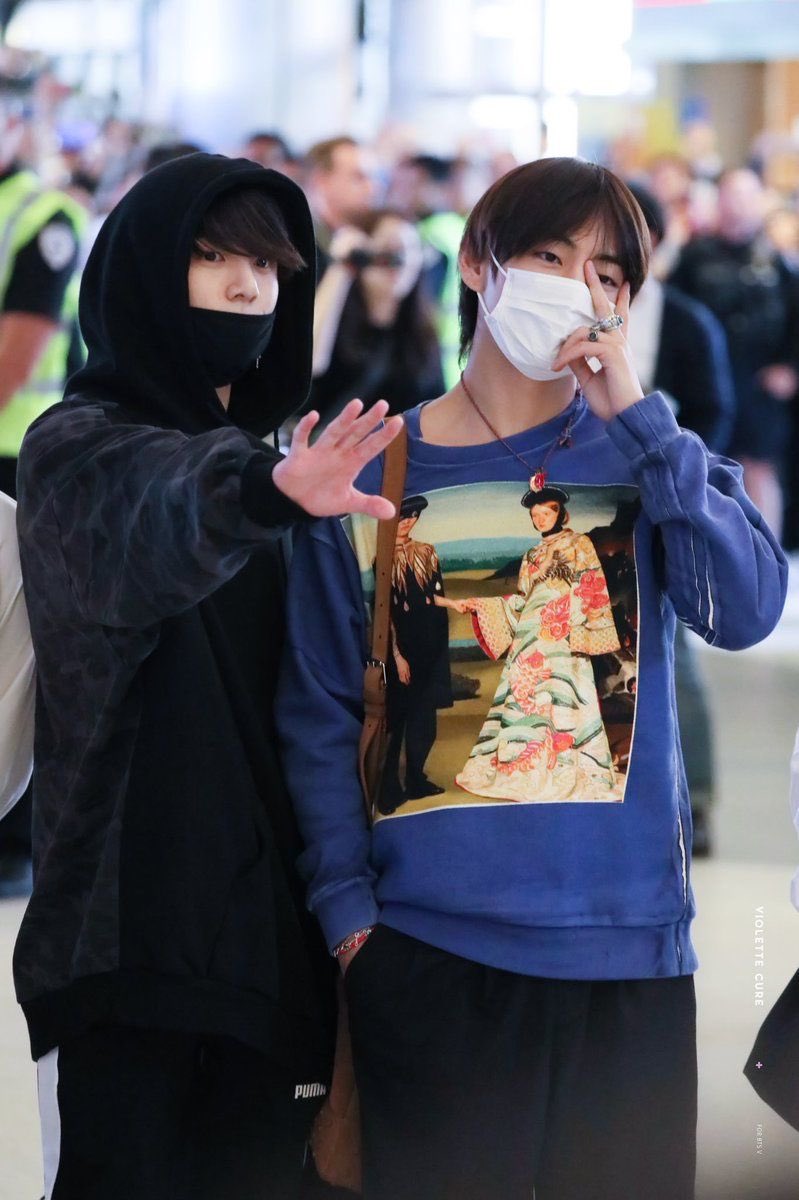 Departure & Arrival Buddies in LADeparture & Arrival Boyfriends in Nagoya #vkook  #kookv  #taekook 