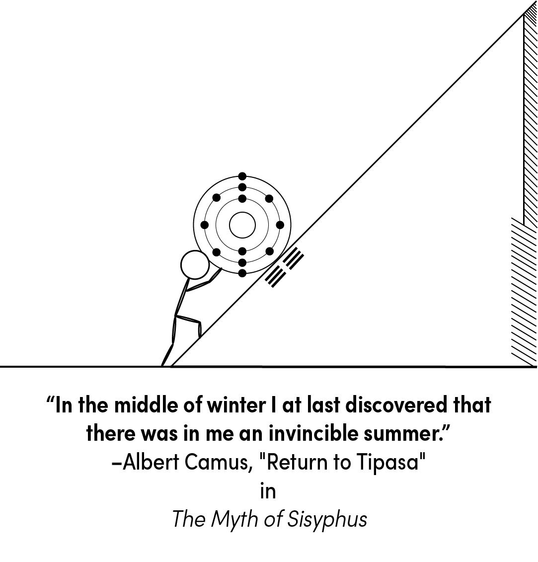DailyAbsurdist's tweet photo. "In the middle of winter I at last discovered that there was in me an invincible summer." ― Albert Camus, "Return to Tipasa" in The Myth of Sisyphus #DailyAbsurdist #Camus #AlbertCamus #Sisyphus #Winter #Magnesium #Snurlough https://t.co/gEo94p24oC