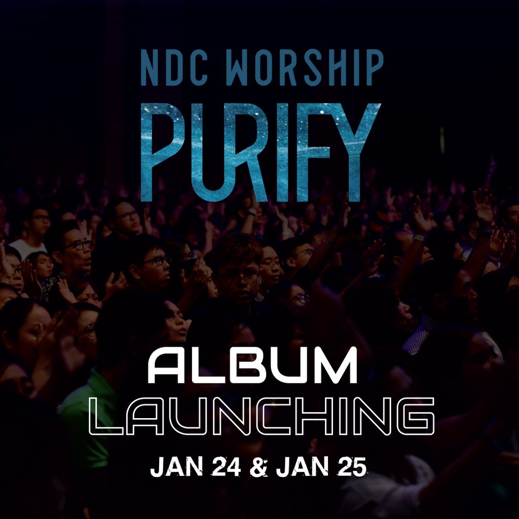NDC Worship PURIFY Album Launching!
.
Tiket dapat dibeli di counter ibadah NDC dan
Tiket online ndcministry.org
. 
#ndcworship #purify #ndcworshippurify