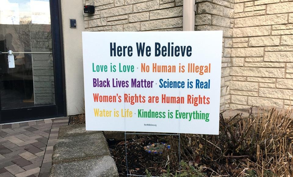 We love this sign at @ethicalhuman! #humanism #loveislove #blm #science #humanrights #womensrights #kindness #cleanwater