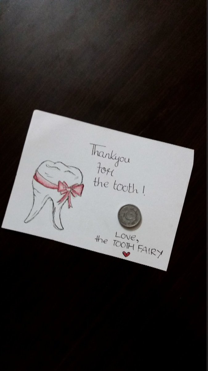 HadiaRah's tweet photo. My daughter lost her 1st tooth n she kept that tooth under her pillow n slept. Now she is so happy to find eatables n money under her pillow.I told her this al hapns whn u lose ur 1st tooth only.I am afraid she may forcefully extract other 1s too.
#childhoodinnocence
#1sttooth https://t.co/rXOXd9KJ9f