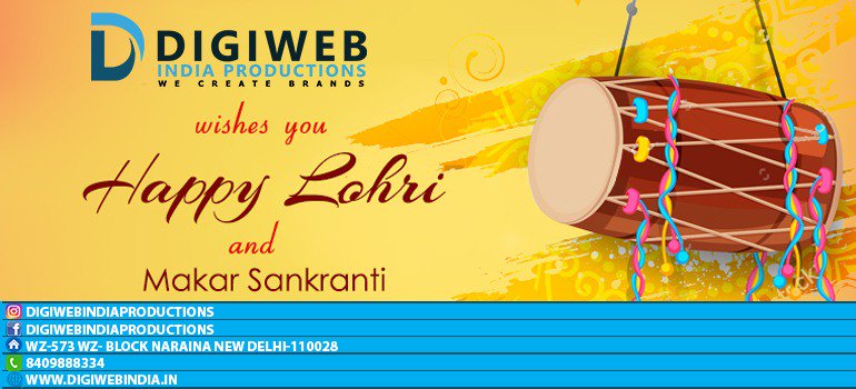 DigiwebIndia's tweet image. #Digiweb #India #Productions is delighted to wish you all A #Happy #Lohri and A Very #Happy #Makar #Sankranti!!! Lets celebrate the happy and colourful festivals of our most vibrant cultures. May these colours fill your life with motivation, success, and prosperity.