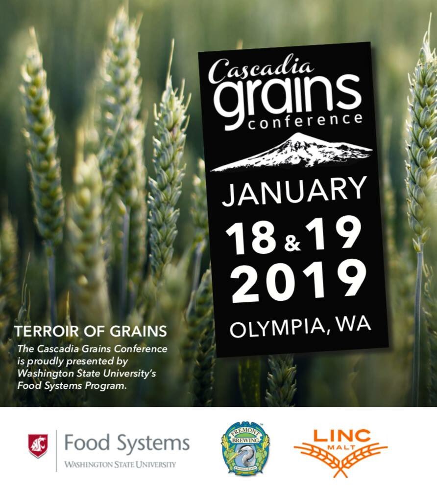 WSUFoodSystems's tweet image. REGISTER NOW for @cascadiagrains  2019 THEME: THE TERROIR OF GRAINS #FridayFieldTrips Jan 18 &amp;amp; #MainConference Jan 19 @spscc in Olympia, WA! Convening and connecting #graingrowers, #processors, #millers, #bakers, #brewers, #maltsters, #distillers, etc