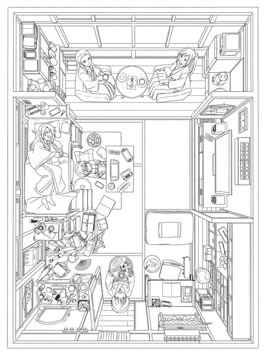 太郎太刀が住み、次郎太刀が蔓延る部屋（蔓延るってなんや）大太刀本の表紙予定～

長船本は無事納品されたようです→
 