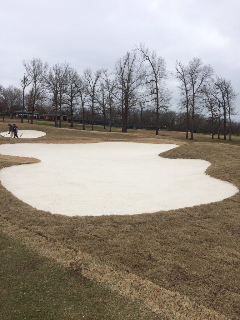 exgcsupt's tweet photo. Bunker project taking place. Can’t wait to see place green with all this white sand. #SouthernTraceCC. #billybunker https://t.co/PTS0yEPeBA