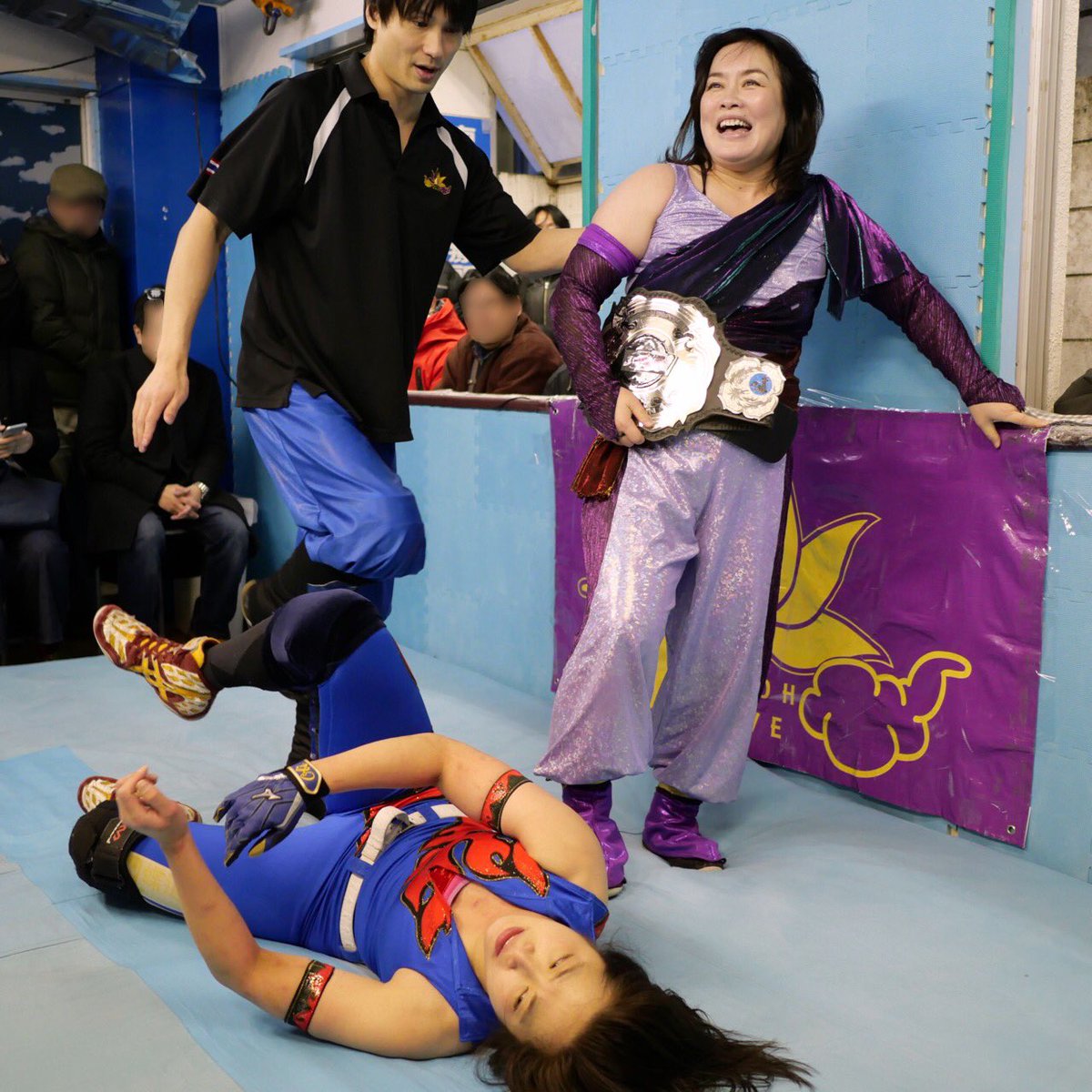 164star's tweet photo. #3CW #gtmv #ガトー写真部
@obi_gtmv was a emotional challenger.
@obi_gtmv used the skill of the master, @sakuraemi, but she could not win.
But @obi_gtmv was the title match that showed her way of life. https://t.co/imjbqVCNmO
