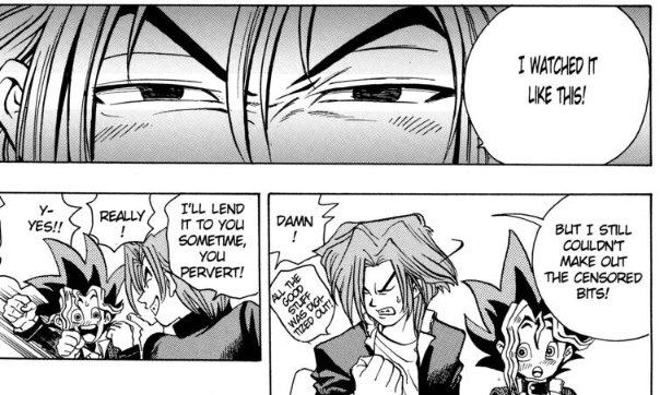 Yugi bonding with his new friend, Jonouchi.