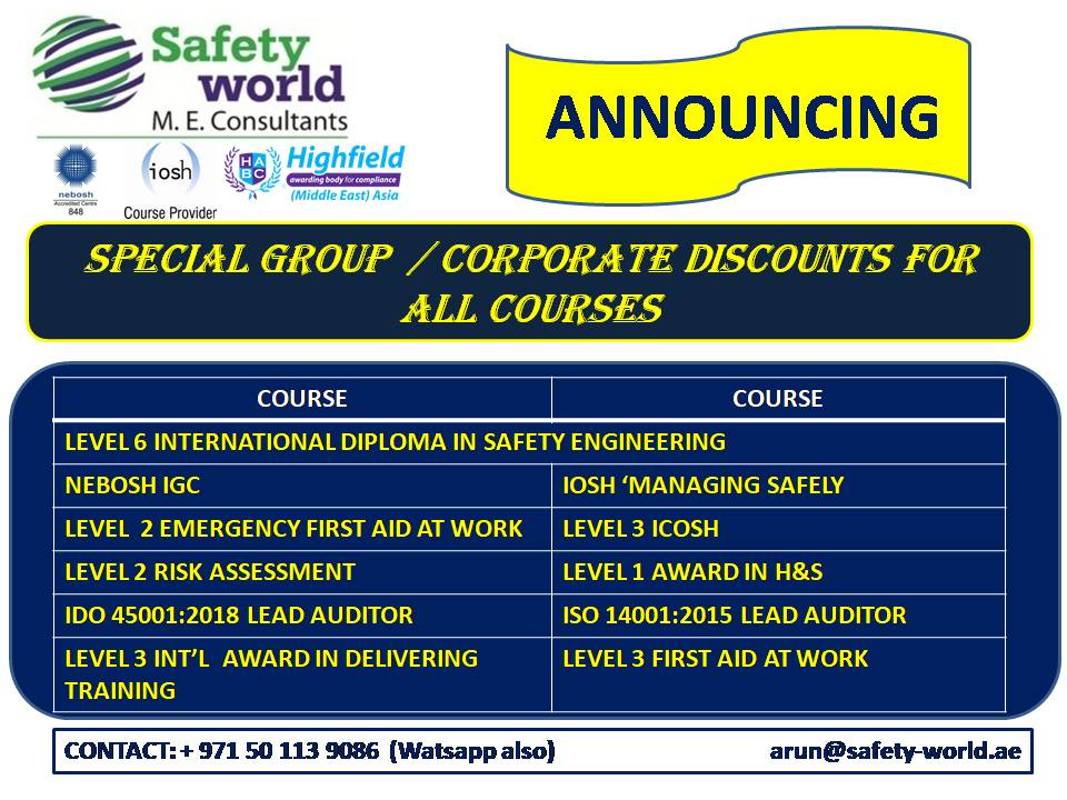 SAFETYWORLDME's tweet photo. The SAFETY WORLD TRAINING - Knowledge for a Lifetime https://t.co/SqovNP4RH1