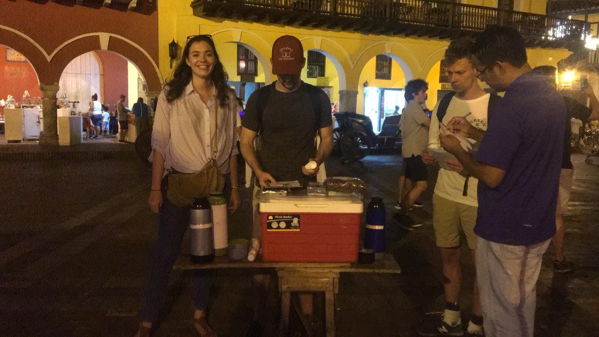 2019_smart's tweet photo. Surveying potential customers on the streets of Cartagena! Tremendous success. #marketResearch #latinCacao https://t.co/yocHXUvsOn