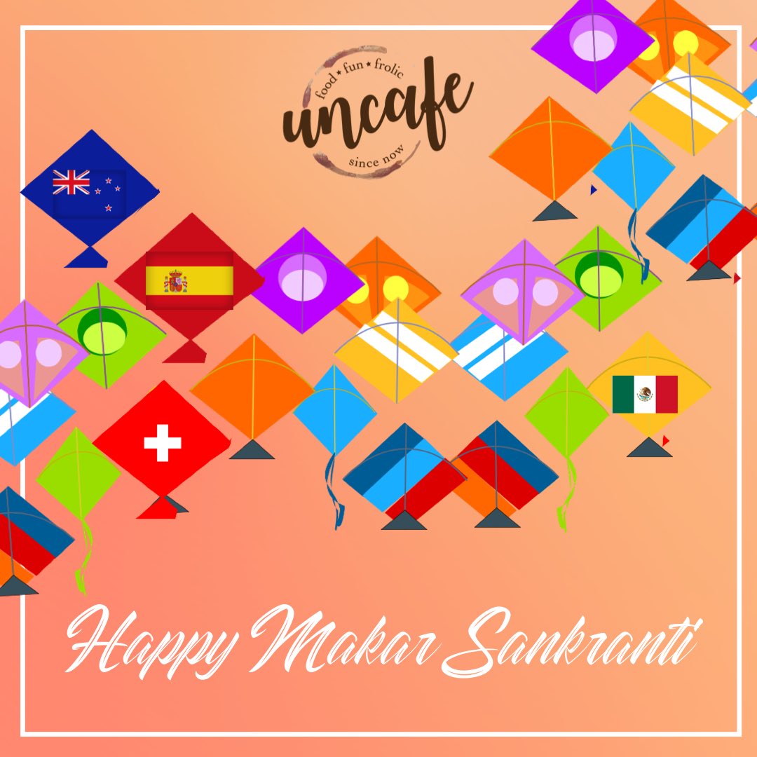 UnCafeIndia's tweet photo. Soar high with happiness! Uncafe wishes y’all Happy Makar Sakranti💛
.
.
.
.
,
.
#uncafeindia #mumbaifood #mumbaifoodie #worldcuisine #instagood #mumbaifoodlovers #foodgasm #foodtalkindia #foodblogger https://t.co/dFuQLx0TF6