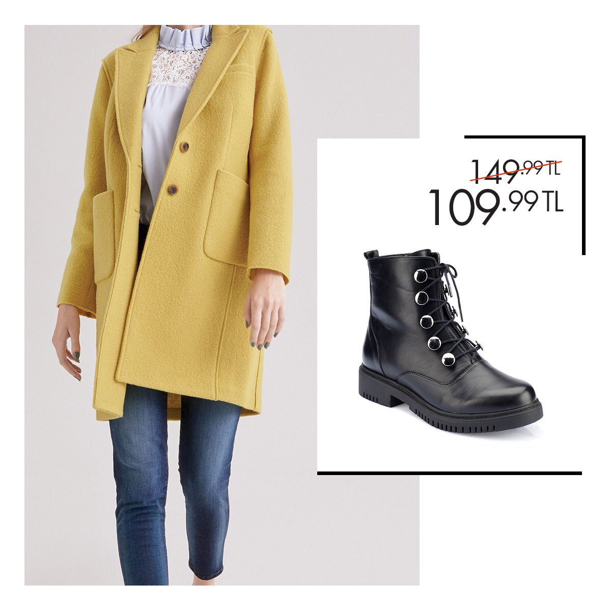 Metalik detaylı botlarla günlük stilinizde fark yaratın. Siyah Kadın Askeri Bot 36-40 Numara 109,99 TL 🔎 100335572 http://bit.ly/2QIY79i