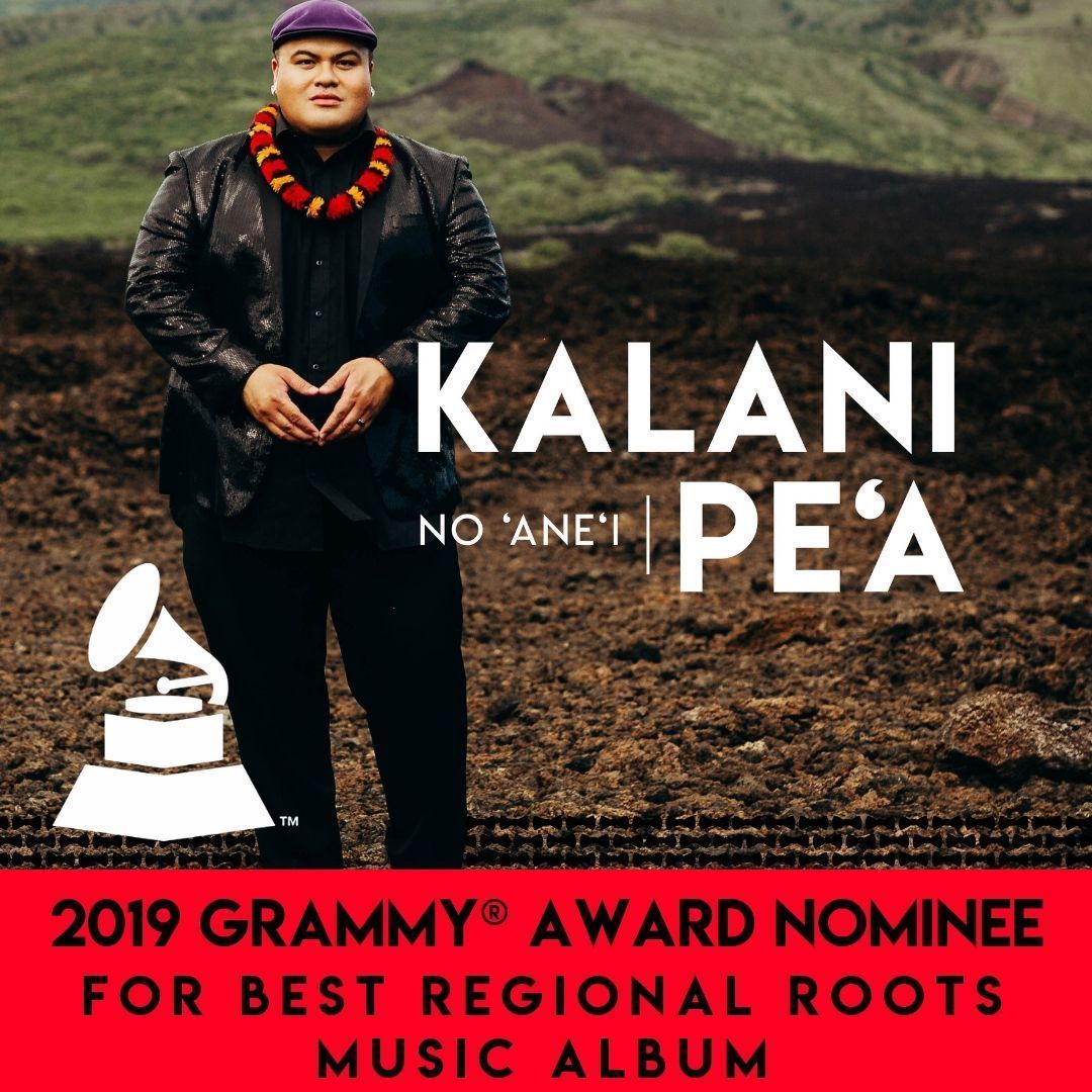 allanbcoolpea's tweet photo. Excited to announce that @kalanipeamusic's new album "No 'Ane'i" is up for your #GRAMMYS® consideration for the 2019 Grammy Awards!  #kalanipea #ewalea #noanei #hawaiianmusic #regionalroots #recordingacad @RecordingAcad https://t.co/CHy3iL9vd5