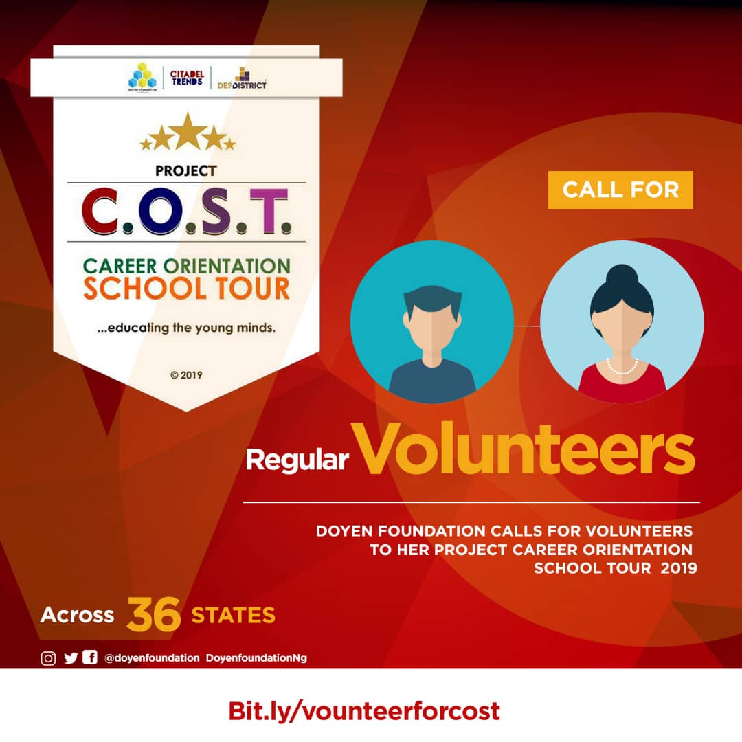 Call for Volunteers. #DoyenFoundation
#careerdevelopment 
#SchoolTour
#Careereducation
#ProjectCOST