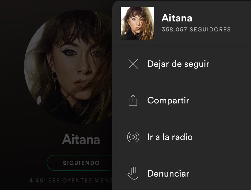 TuLlegas's tweet photo. #RepasoDiarioAitana Spotify 14/1/2019 7:55 EFECTO DOMINGO
_ Aitana 358.057 seguidores (+1.688)💛/ 4.4M oyentes mensuales
_ #VasAQuedarte 16.2M (+259k/día global)
_ #Telefono 60.7M (+149k)/ #Rmx 9.2M (+98k)
_ #MejorQueTu 5.4M (+73k)
_ #Stupid 2.9M (+52k)
_ #Popcorm 2.6M (+21k) https://t.co/nwOrshCtlk