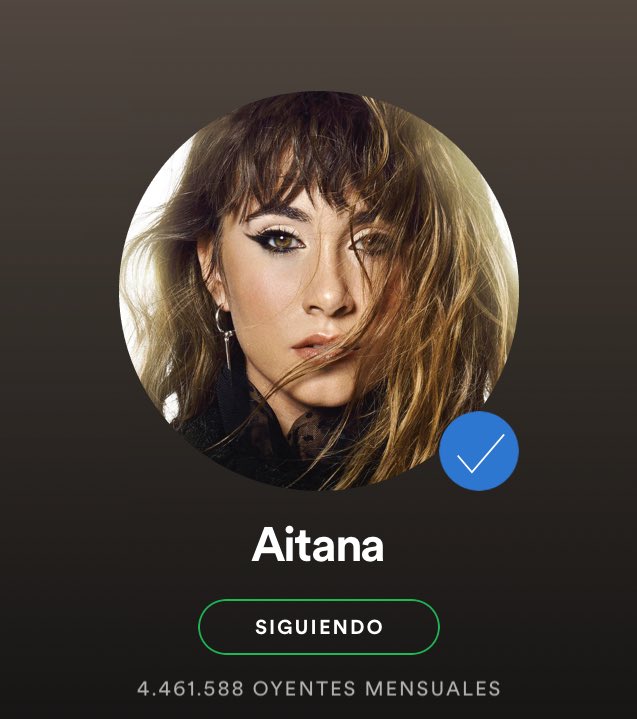TuLlegas's tweet photo. #RepasoDiarioAitana Spotify 14/1/2019 7:55 EFECTO DOMINGO
_ Aitana 358.057 seguidores (+1.688)💛/ 4.4M oyentes mensuales
_ #VasAQuedarte 16.2M (+259k/día global)
_ #Telefono 60.7M (+149k)/ #Rmx 9.2M (+98k)
_ #MejorQueTu 5.4M (+73k)
_ #Stupid 2.9M (+52k)
_ #Popcorm 2.6M (+21k) https://t.co/nwOrshCtlk