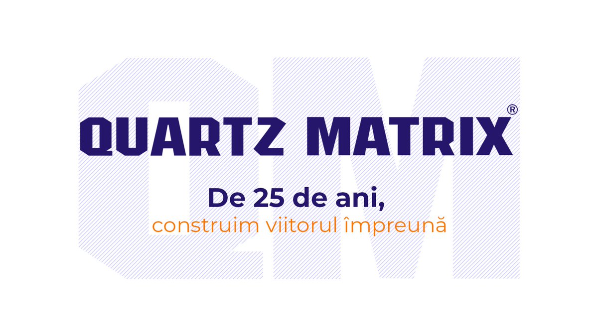 QuartzMatrix's tweet image. Astăzi împlinim 25 de ani de la înființare. Cu această ocazie, lansăm și un nou website, adaptat direcțiilor de business abordate și viziunii companiei, pe care îl puteți accesa la adresa quartzmatrix.ro. #tehnologie #inginerie #educație