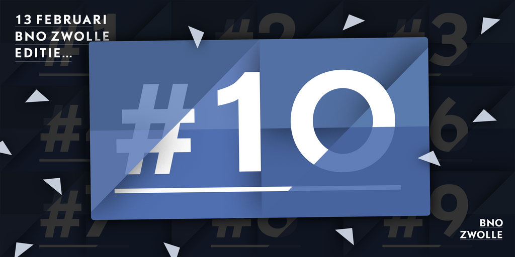BnoZwolle's tweet photo. Op 13 februari organiseren wij onze 10e (!!!) editie van BNO Zwolle. Tijd voor een feestje! Meld je alvast aan via: 
Eventbrite: https://t.co/EfiIhxYLO6…
Facebook event: https://t.co/41Zqg95Bk1 https://t.co/b8EcjkDUSf