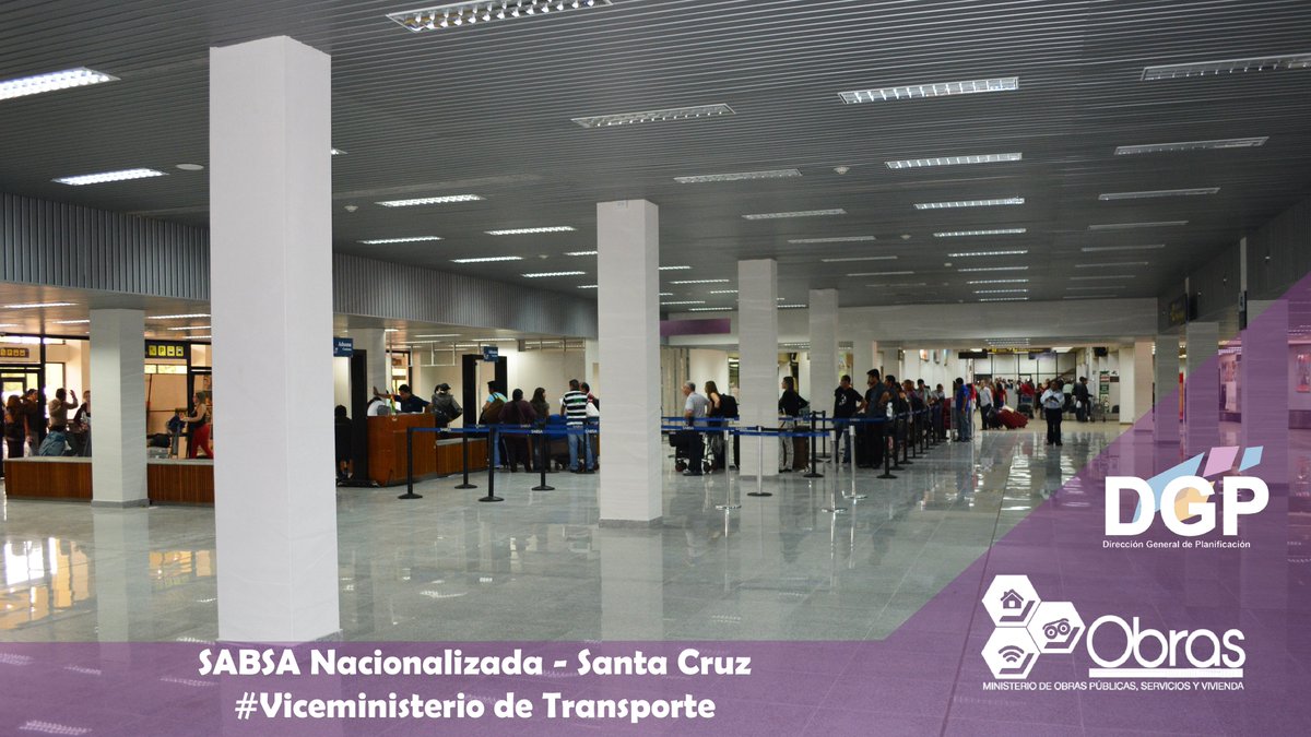 PlanificateDGP's tweet photo. La Nacionalización de #SABSA  permitió mayor inversión en la infraestructura del aeropuerto de Santa  Cruz, hoy es uno de los más grandes aeropuertos de Bolivia!! 🛬🇧🇴#VMT #DGP #MOPSV https://t.co/NDrEt1ykPn