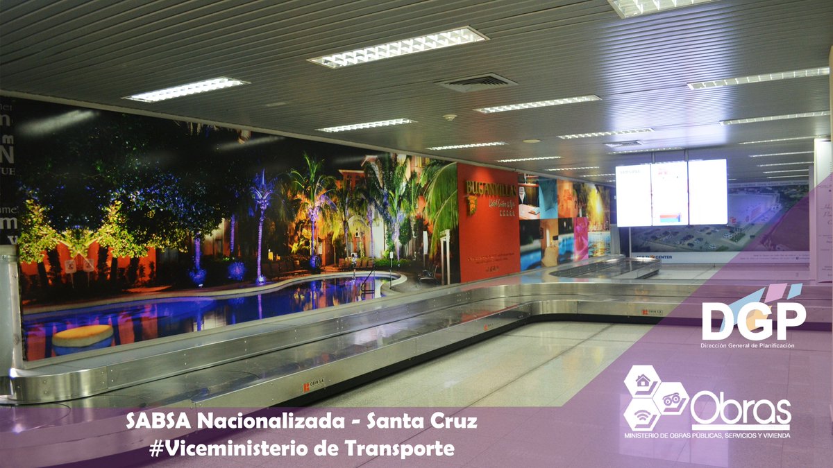 PlanificateDGP's tweet photo. La Nacionalización de #SABSA  permitió mayor inversión en la infraestructura del aeropuerto de Santa  Cruz, hoy es uno de los más grandes aeropuertos de Bolivia!! 🛬🇧🇴#VMT #DGP #MOPSV https://t.co/NDrEt1ykPn