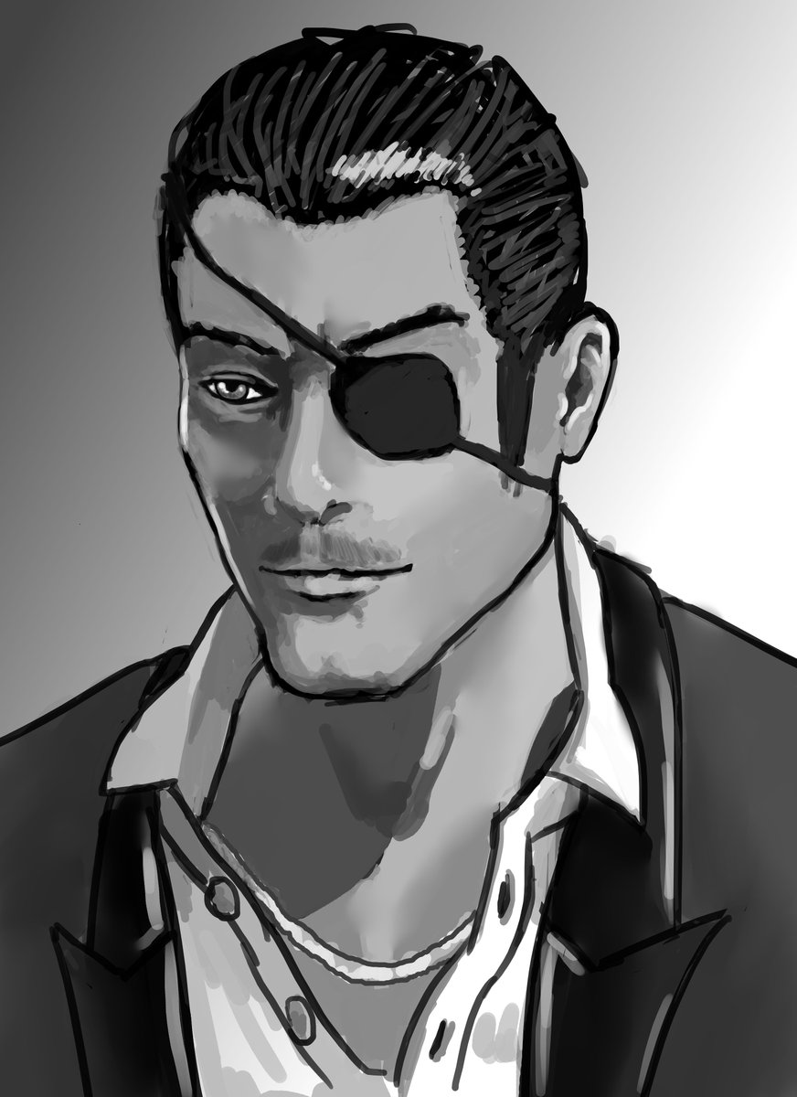 EsteemPunksArt's tweet photo. "I totally forgot" - Majima 1988

Yakuza 0 fanart of one the craziest characters ever.
Not the original version, as I had trouble with crashes and autosaves. https://t.co/6kQTRjdMJ3