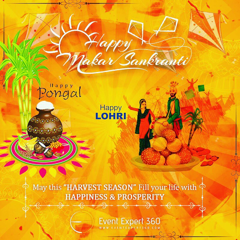 May this Harvest Season fill your Life with Happiness &amp; Prosperity .

#EventExpert360 #HappyLohri #HappyPongal #MakarSankranti