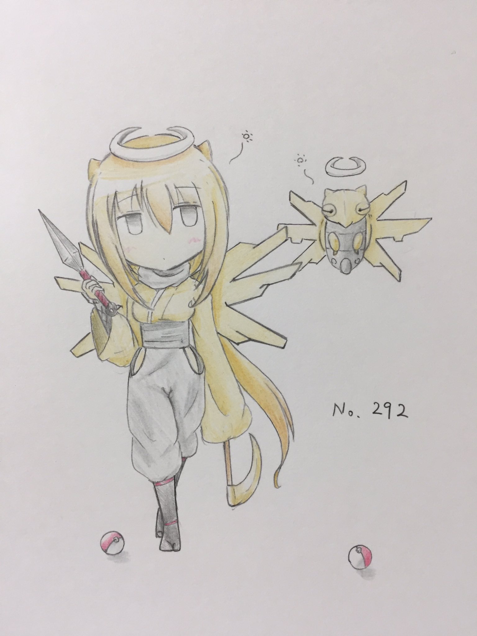 はくぇ 今回はヌケニンを擬人化して描いてみました いつの間にやら手持ちにいて困惑したのは私だけじゃないはず 絵描きさんとつながりたい ポケモン擬人化 ポケ擬