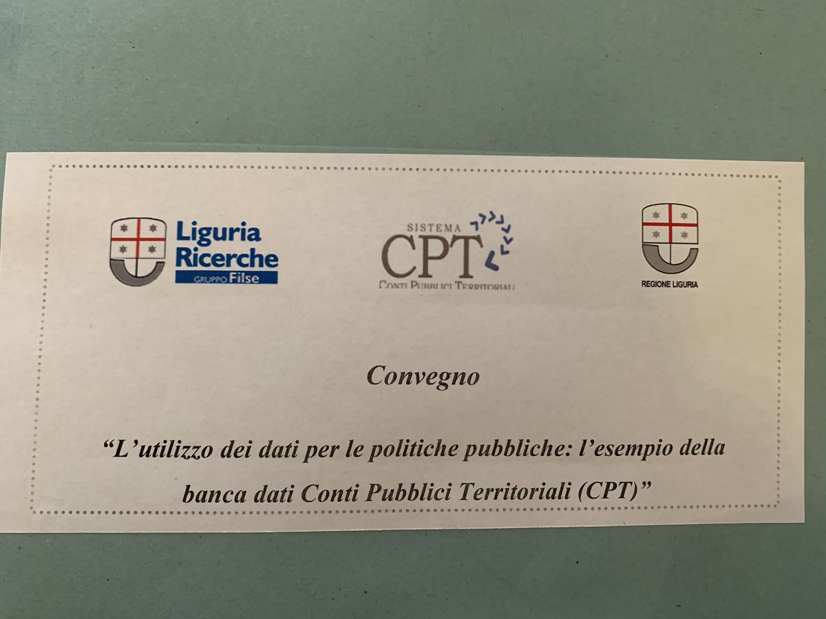 📊Al via il convegno “L’utilizzo dei dati per le politiche pubbliche: l’esempio della banca dati dei Conti Pubblici Territoriali (CPT)”