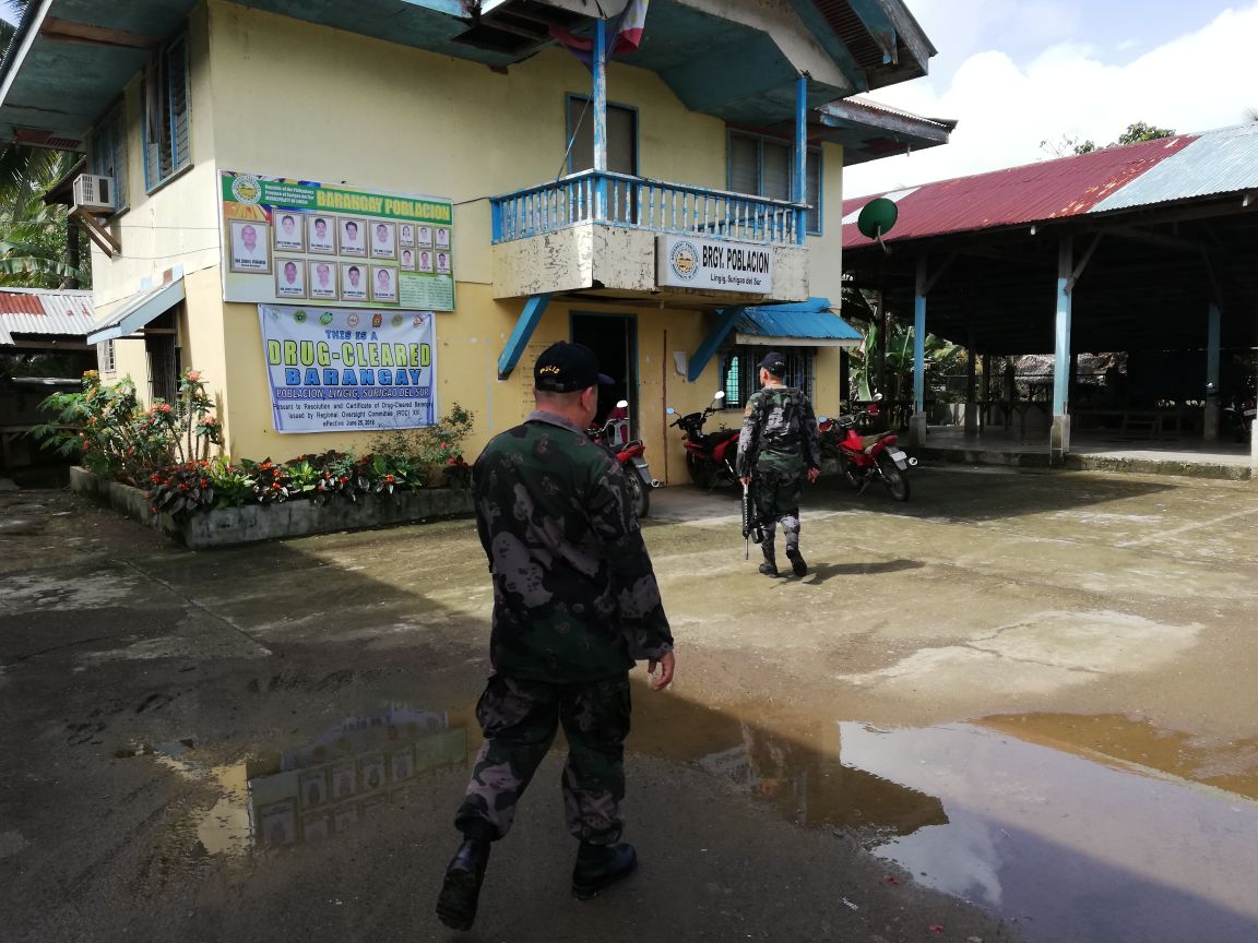 LingigMPS's tweet photo. Lingig MPS personnel conduct visitation at Brgy. Poblacion Hall, Lingig, SDS. Likewise, initiates a dialogue with the Barangay officials headed by Hon. Zenon B. Peñanueva, Brgy Captain about peace &amp; order situation in their locality and the continuous campaign on illegal drugs. https://t.co/KUIJoZkStW