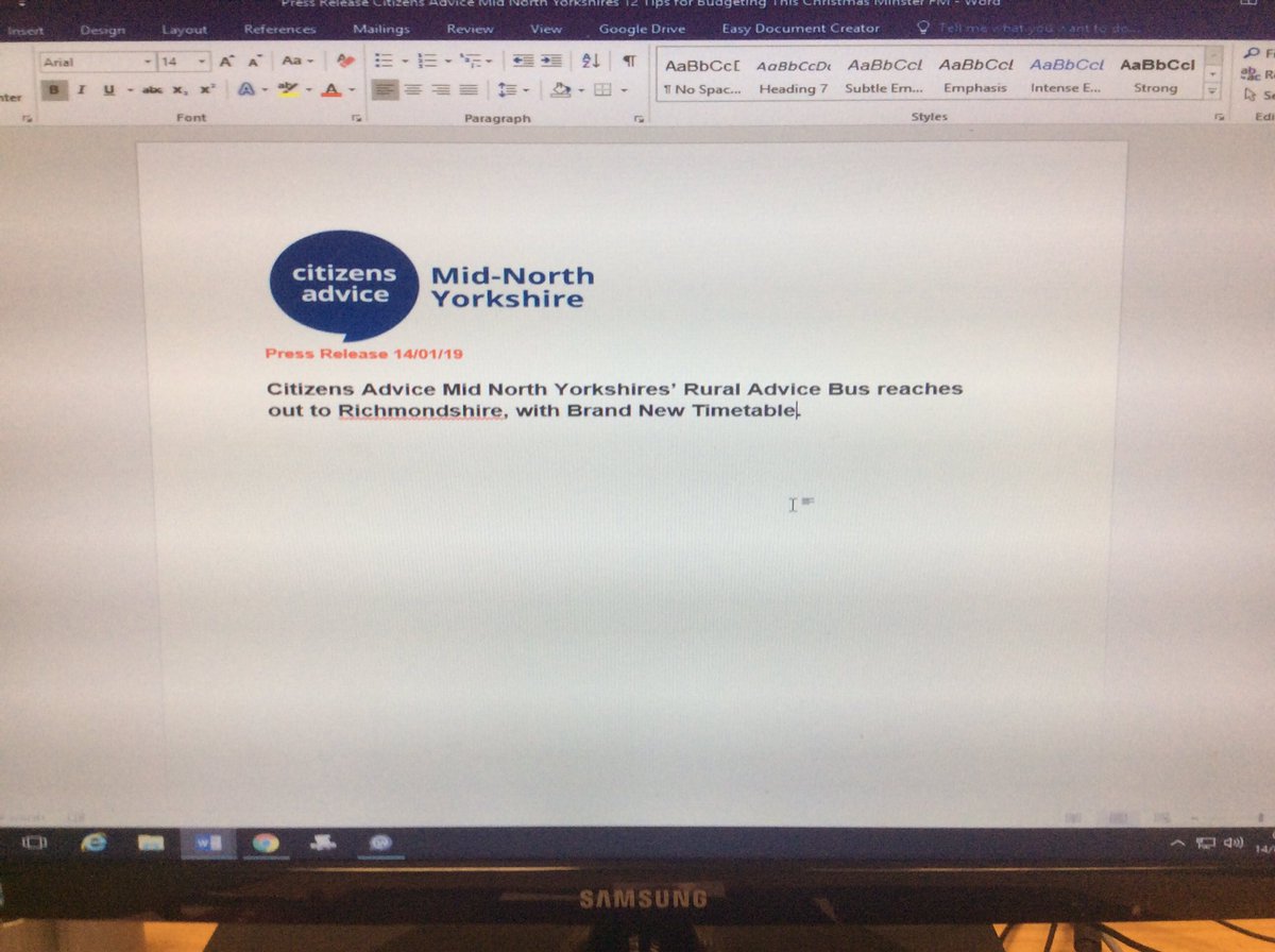 CANorth_Yorks's tweet photo. Our Communications Lead is starting to write this weeksβ press release regarding the Richmondshire #RuralAdviceBus and the #Richmondshire Timetable the bus will keep too. #CABlive #MondayMotivaton #BusOnTour https://t.co/bCaC20XvDx
