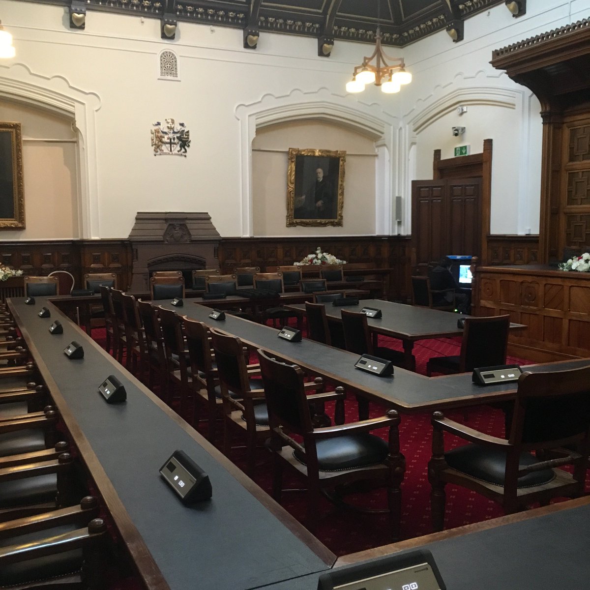 public_i's tweet photo. A snazzy new #ConferenceMic system sitting pretty at #StHelens. We loved working here last week. It is a beautiful heritage building. https://t.co/EJn0Uqcj2e