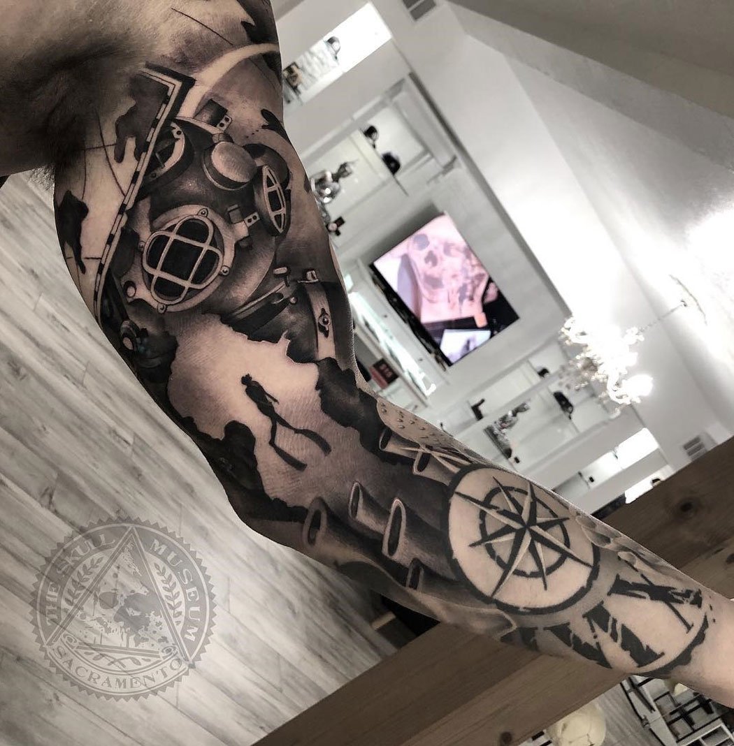 40 Ocean Sleeve Tattoos For Men  Underwater Ink Design Ideas