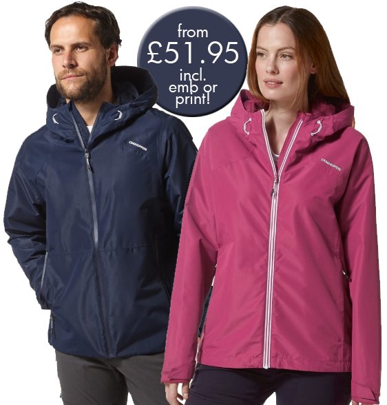 Good morning all! The weather isn't letting up so we thought we would share a couple of new products with you from Craghoppers. Both can be customised with your logo or text at no extra cost! #waterproofjackets #personalisedjackets #craghoppers
