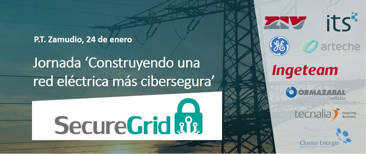 CoremainTIC's tweet photo. ¡Interesante jornada de @ITS_Security_ sobre #ciberseguridad! 👇
➡️ Jornada #SecureGrid: 'Construyendo una red eléctrica más cibersegura'
🗓️ 21/01/2019 📍 Auditorio Parque Tecnológico de Bizkaia (Edificio Barco)
https://t.co/ky8pJDOD8G https://t.co/dUKTJxwhNl