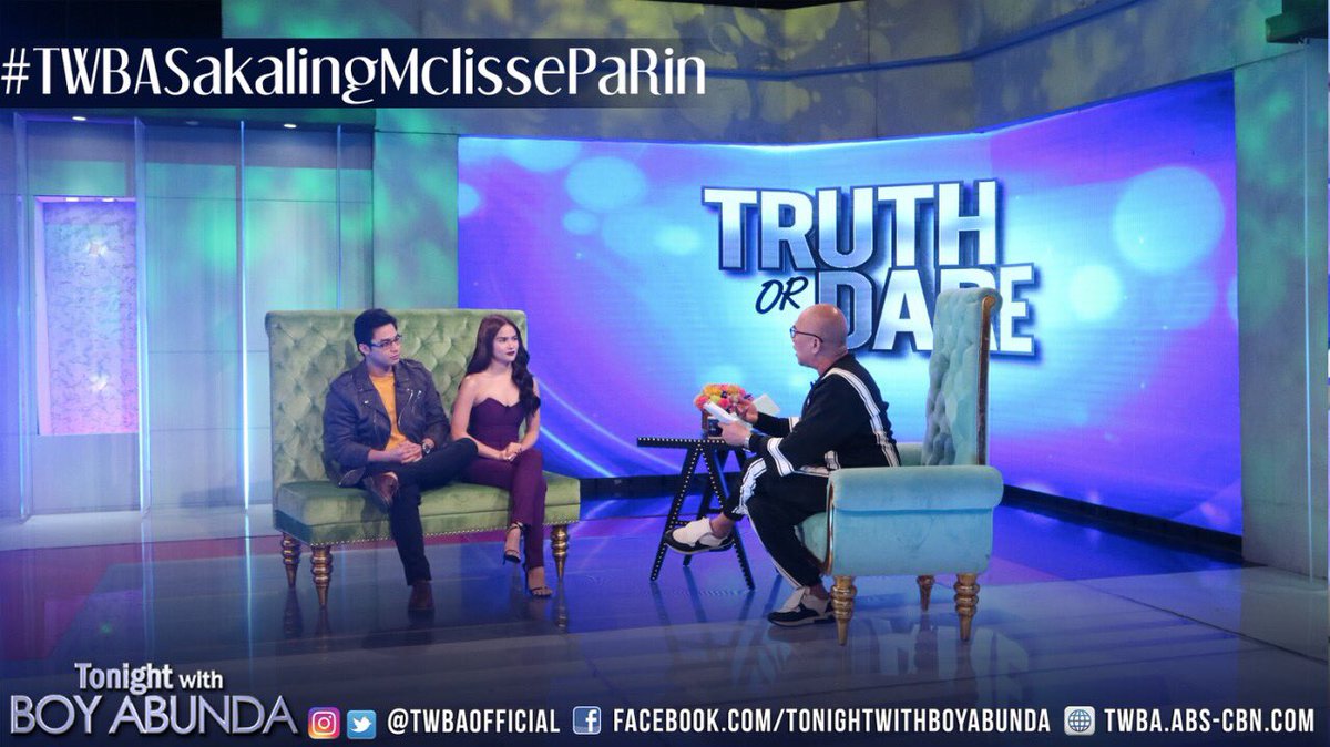 TWBAofficial's tweet photo. Prepare your hearts Abundants! 🥺 Bukod sa TWBA’s Truth or Dare ay haharapin nina Elisse at McCoy ang hottest questions mula sa King of Talk! Don’t miss tonight’s episode! #TWBASakalingMclissePaRin https://t.co/MpXYRUI13s