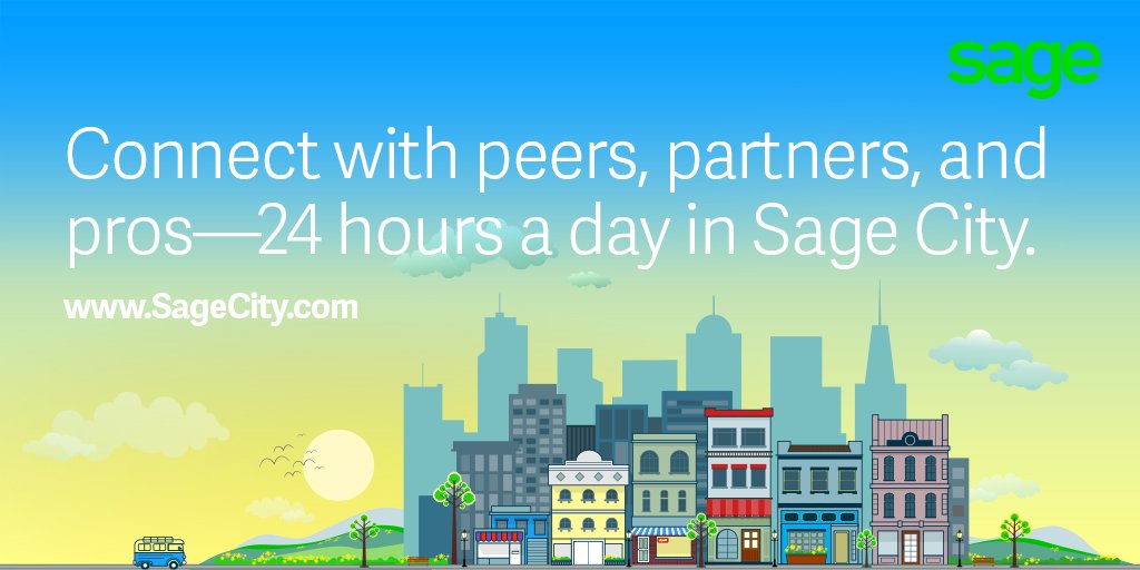 sageuk's tweet image. Sage City is the new official online community. It&apos;s the best place to ask questions &amp;amp; share hints &amp;amp; tips about your Sage software 24/7. We need your help to grow #SageCity into the true knowledge share we know it can be. Join the discussion today! 1sa.ge/IhHw30mCS0S