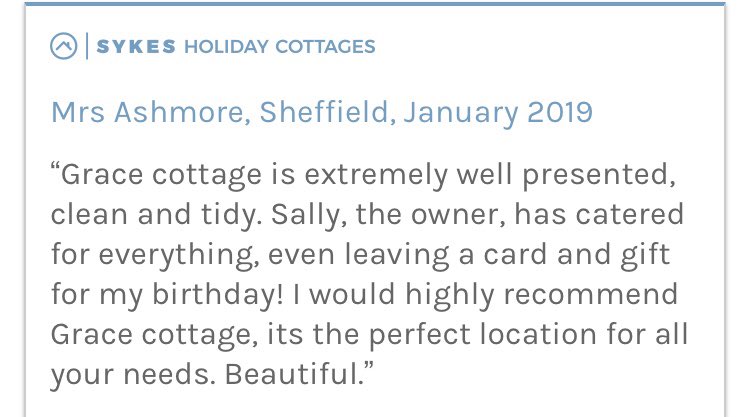 Another satisfied customer! Thank you Lynne and co for your lovely review :) #holidaycottage #dogfriendly #peakdistrict #staycation #Derbyshire <a href="/sykescottages/">Sykes Holiday Cottages</a>