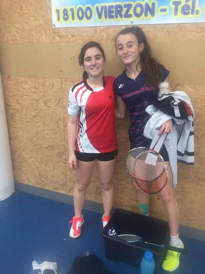 C'est gagné en double dame à Vierzon! Merci Chloé, c'était top! #badminton