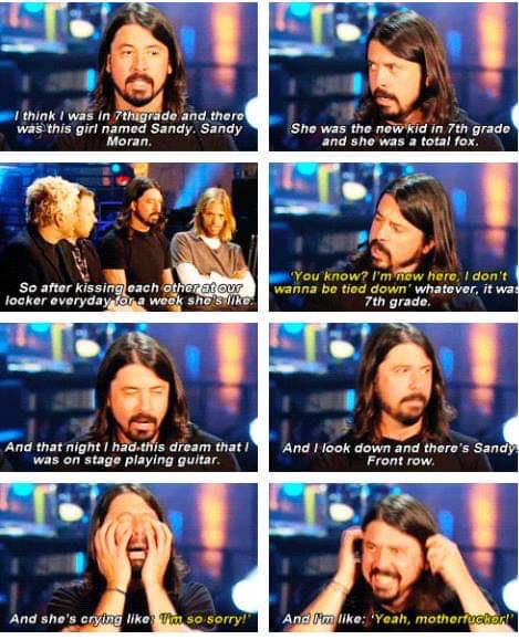 Happy 50th birthday to the coolest man in the world. everyone should be a little more like dave grohl  