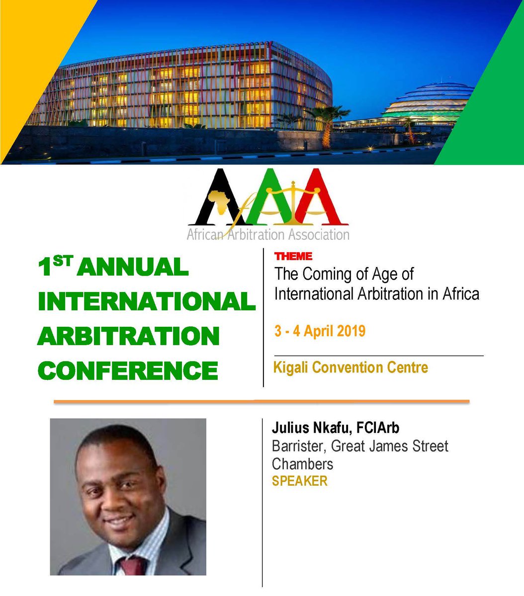 Julius Nkafu, FCIArb, Speaker at the #AfAA2019 conference.  Register here: afaa.ngo/page-18123