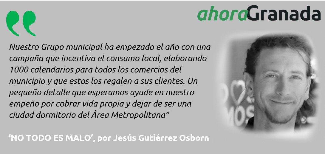 AhoraGranada's tweet photo. #ColumnistasAG | 'No todo es malo', es el texto de Jesús Gutiérrez en 'Desde la Torre de la Vela' https://t.co/zCZFWQhYxW https://t.co/L8s95d8qUs