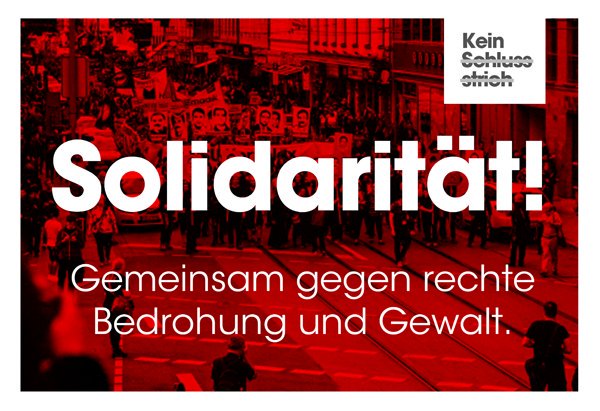 KSchlussstrich's tweet photo. Solidarität mit Seda Başay-Yıldız (Nebenklagevertreterin im #NSU-Prozess)! Die rassistischen Bedrohungen gegen Sie&amp;ihre Familie aus Behördenkreisen müssen vollständig aufgeklärt&amp;gestoppt werden. Zeigt eure Solidarität gegen jede rechte Bedrohung&amp;Gewalt! #NSU20 #KeinSchlussstrich https://t.co/OldvMKHO8l