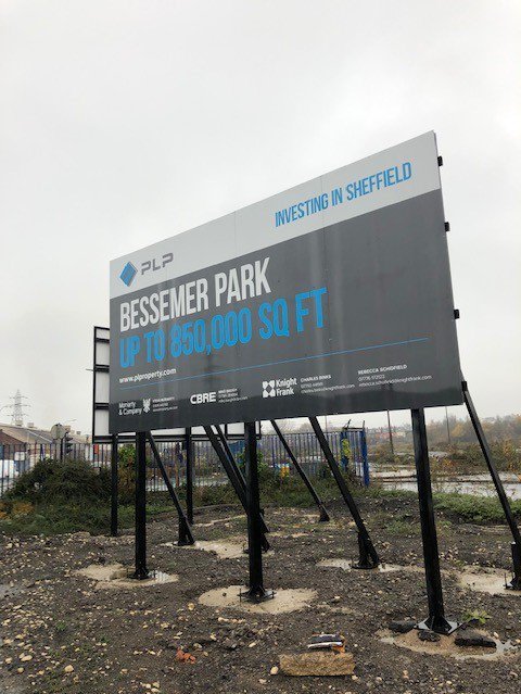 Our signage is up at PLP Bessemer Park, #Sheffield - up to 850,000 sq ft cutting edge urban #logistics accommodation with immediate access to J34 of the M1 -  view the #brochure here
plproperty.com/wp-content/upl…
 @CBRE_Leeds <a href="/KF_Yorkshire/">Knight Frank Leeds</a>  <a href="/knightfrank/">Knight Frank</a>