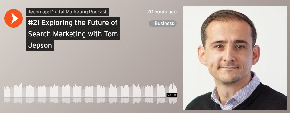 Agency_Squared's tweet image. Interested in the latest strategies and techniques for effective search marketing? Listen to the latest #techmap podcast bit.do/eFjzr on the Future of Search with @bandertron from @FootprintDigit #seo #marketing #search