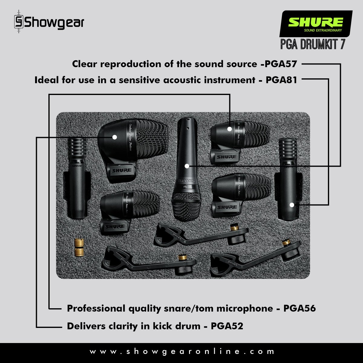 showgearonline's tweet photo. Looking for quality drum-mics with excellent sound reproduction? The Shure PGA Drumkit 7 is the perfect choice. Click here https://t.co/zVOsWWvBw6 to order or visit us at No 18 little road Yaba Lagos.
#Showgear #ShopShowgear #Shure #ShureNaija #DrumSet #DrumMicrophone #Drums #Mic https://t.co/pQfXDX32MP