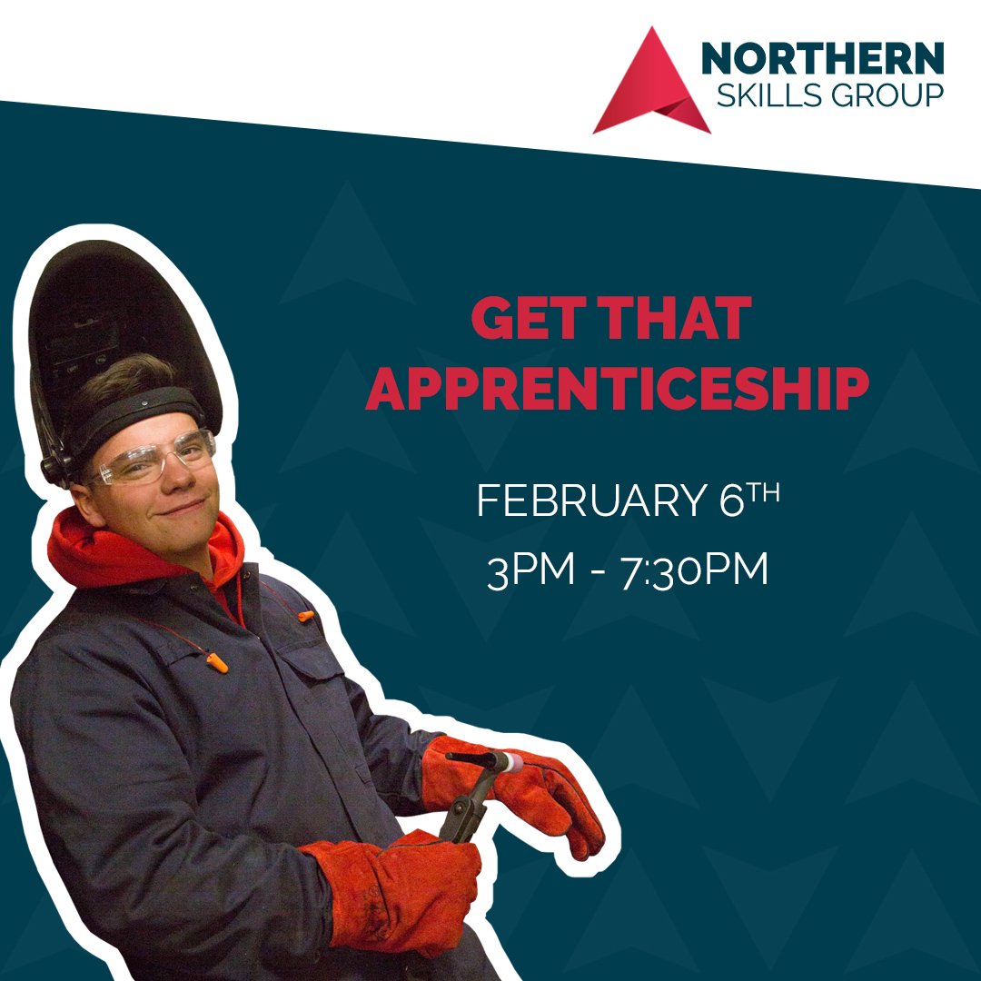 Come along to our apprenticeship open event on February 6th to meet with a range of employers across the Tees Valley who are looking for people like you!

Speak with employers and find out what you can do to secure your dream apprenticeship.

bit.ly/2Cl7czU