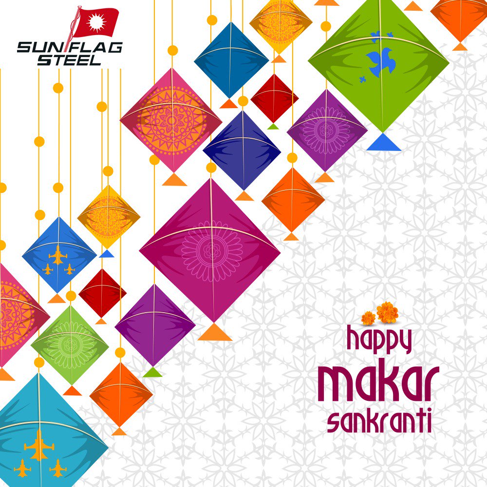 Sunflag_Steel's tweet photo. May the Sun radiate peace and prosperity and happiness in your life on Makar Sankranti!

#sunflagsteel #steel #makarsankranti #steelmanufacturing #stainlesssteel #manufacturing #sunflag #sunflagfamily #sunflagsteels #festivity #featival #celebration https://t.co/Gd0K6bFxZo