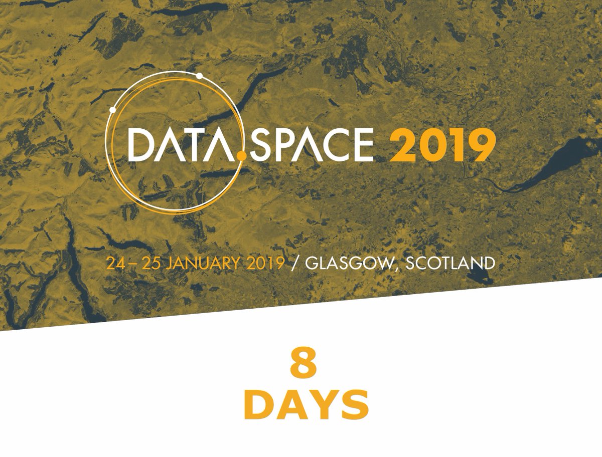 dataspacexyz's tweet photo. 8 days until you hear from our fantastic array of speakers at #DATASPACE2019

@LeoLabs_Space @danpilone @edparsons @spacegovuk @sinergise @JY_LeGall @UrsaSpace @UNOOSA @MichaelRFerrari @payamban @stuartdmartin @zulfikarabbany @EIB @craig_s_clark @STVhalla @PwC @SPEnergyNetwork https://t.co/SCf88LpyhU