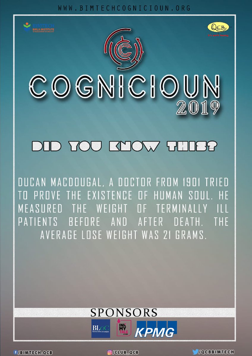 QcbBimtech's tweet photo. The time for North India's biggest Business Quiz is near. So Here is an interesting fact!
Don't forget to register yourself for Cognicioun 2019:
https://t.co/kCX2mSIfn1
#cognicioun2k19 #excitingprizes #Sabsebadaquiz #Bequrious #QCB @BIMTECHNoida https://t.co/yQlT1CNmYi