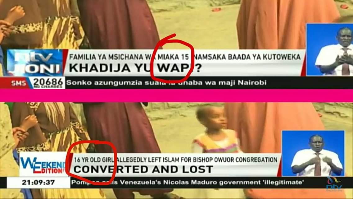 NicholasMwenga's tweet photo. #Ntvfakenewsagain 
@ntvkenya The reason kenyans are tired with your fake news is because lies comes from the devil and his kingdom is full of confusion and division. You forgot to put your lies in order. You say Khadija is 15 and 16 years old. Are these not lies?????. https://t.co/xYIQ2cgRBM