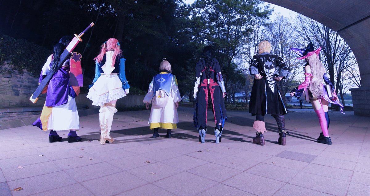 d55p_saku's tweet image. 【Tales of Berseria】ライフィセット

ベルベット：青灰
ロクロウ：Klotho
マギルゥ：アノ
アイゼン：ゆーり
エレノア：漓吁
Photo：なぎ